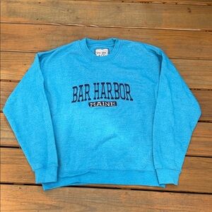 Bar Harbor Maine Turquoise Crewneck Sweatshirt by Pacific